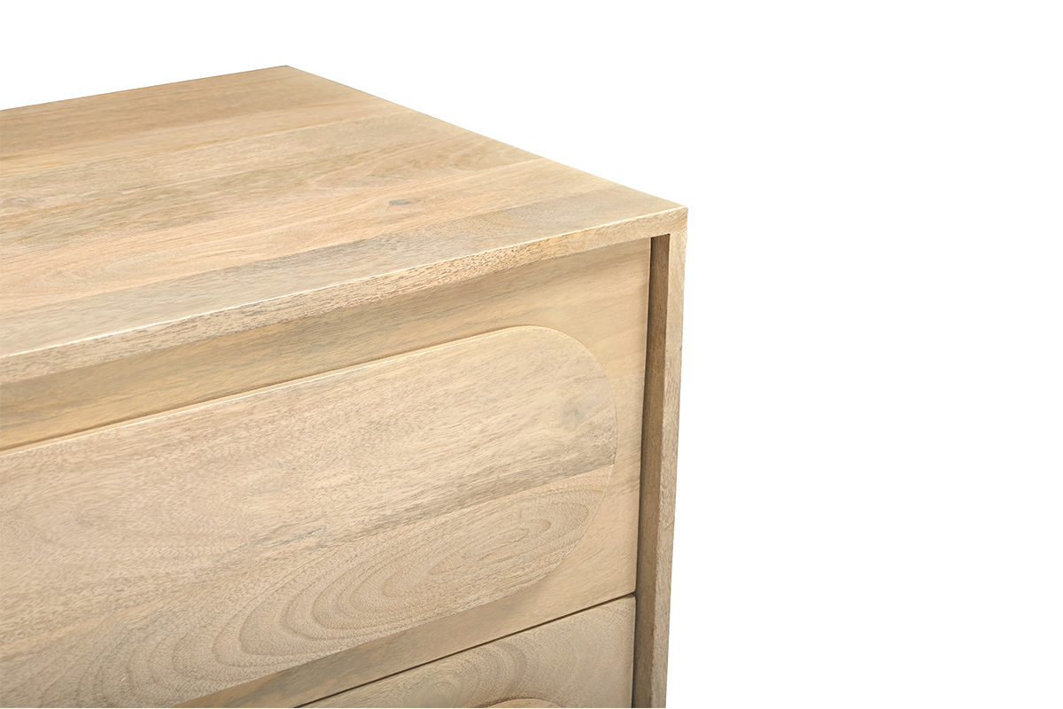 Meuble de salle de bain suspendu en bois manguier massif L120 cm SLAPPA