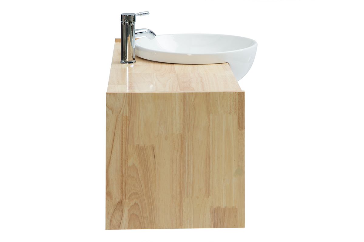 Meuble de salle de bain : vasque, meuble sous-vasque, tagre et miroir EYTAN
