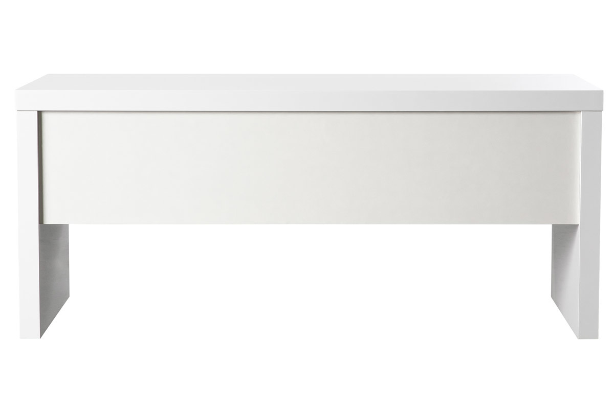 Meuble d'entr�e blanc laqu� avec rangements WELCOME