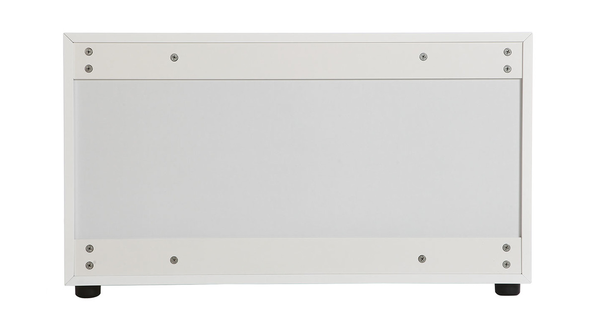 Meuble TV design 2 portes blanc mat L90 cm MARK