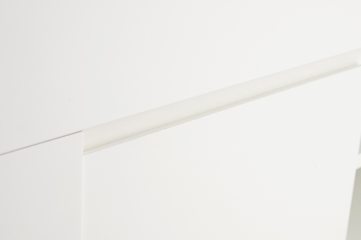 Meuble TV design blanc mat L138 cm TINO