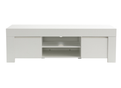Meuble TV design blanc mat L138 cm TINO