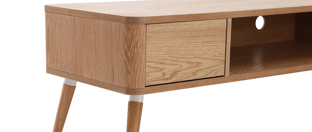 Meuble TV design en ch�ne clair TOTEM