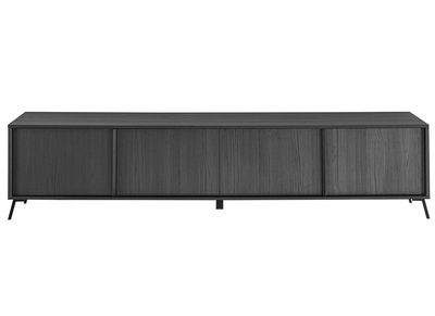 Meuble TV design finition bois noir mat L205 cm NEMA