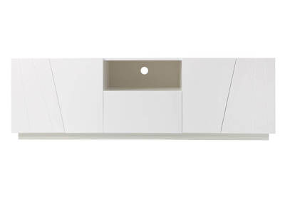 Meuble TV design laque blanc mat ALESSIA