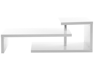 Meuble TV design laqu&eacute; blanc TURN