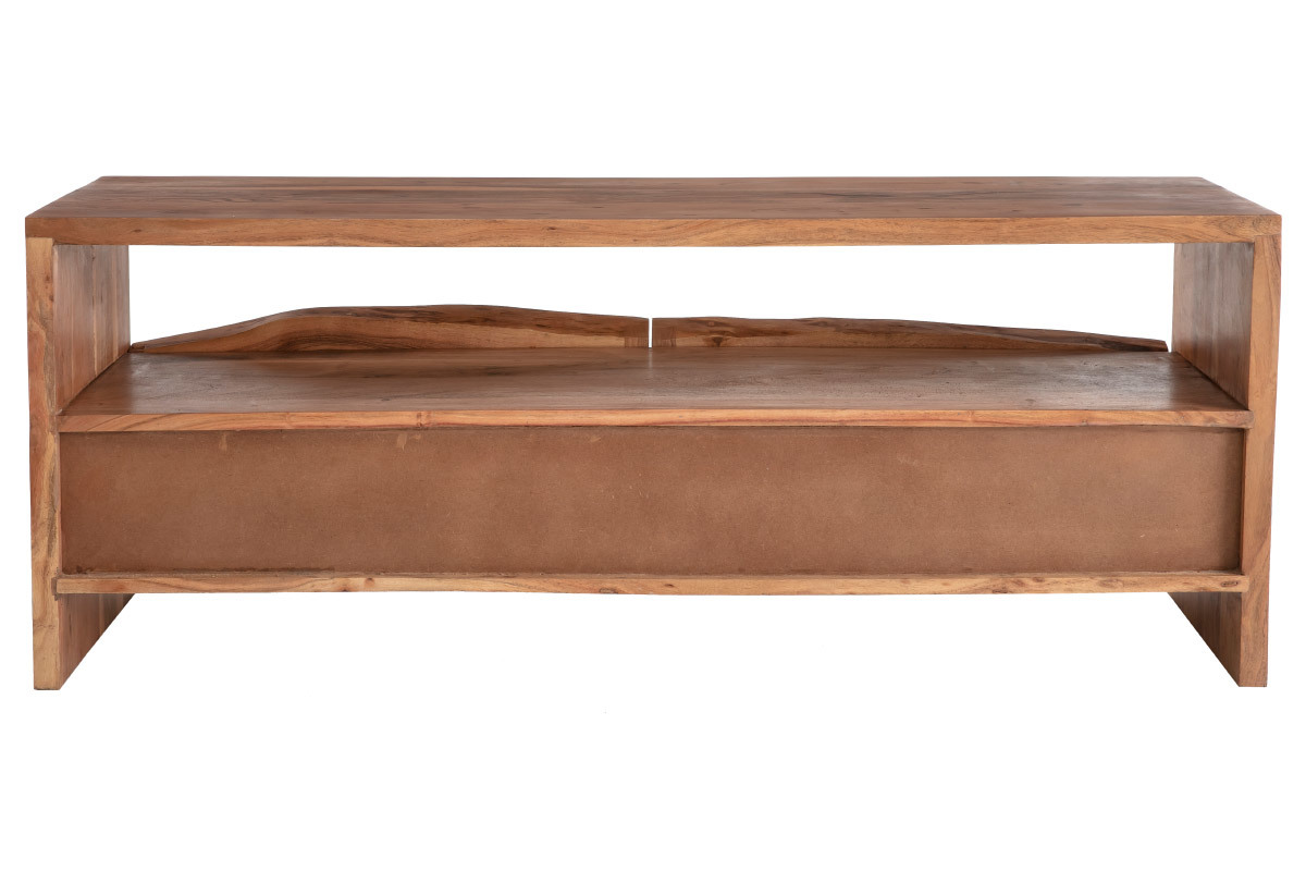 Meuble TV en bois massif avec tiroirs L130 cm BOHEMIAN