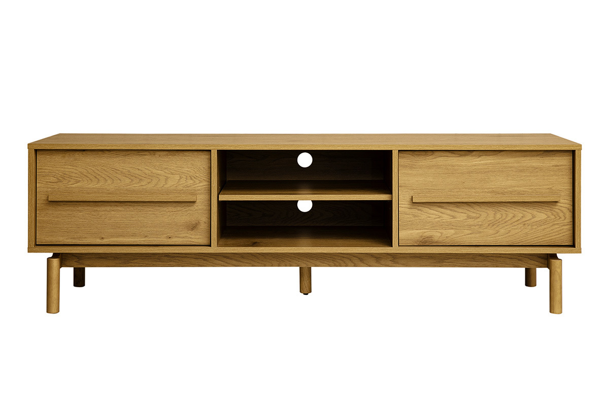 Meuble TV finition bois ch�ne L160 cm YSEULT