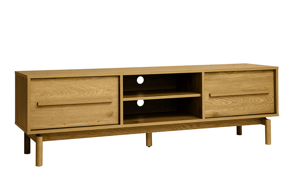Meuble TV finition bois ch�ne L160 cm YSEULT
