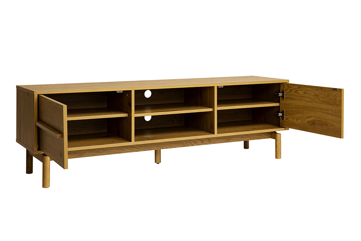Meuble TV finition bois ch�ne L160 cm YSEULT