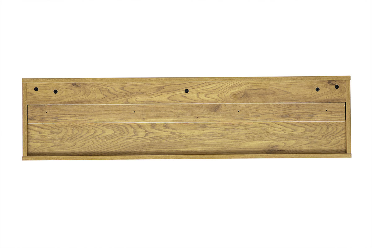 Meuble TV mural finition bois clair ch�ne L120 cm FLEXO