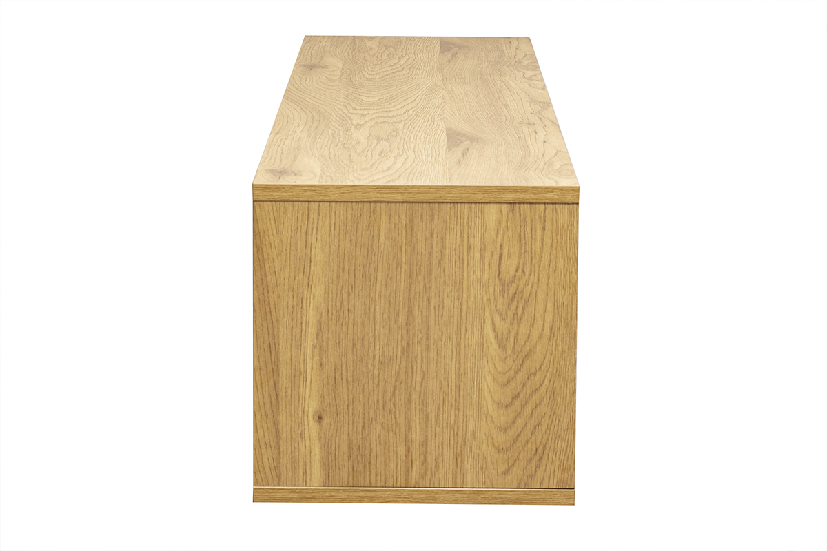 Meuble TV mural finition bois clair ch�ne L140 cm FLEXO