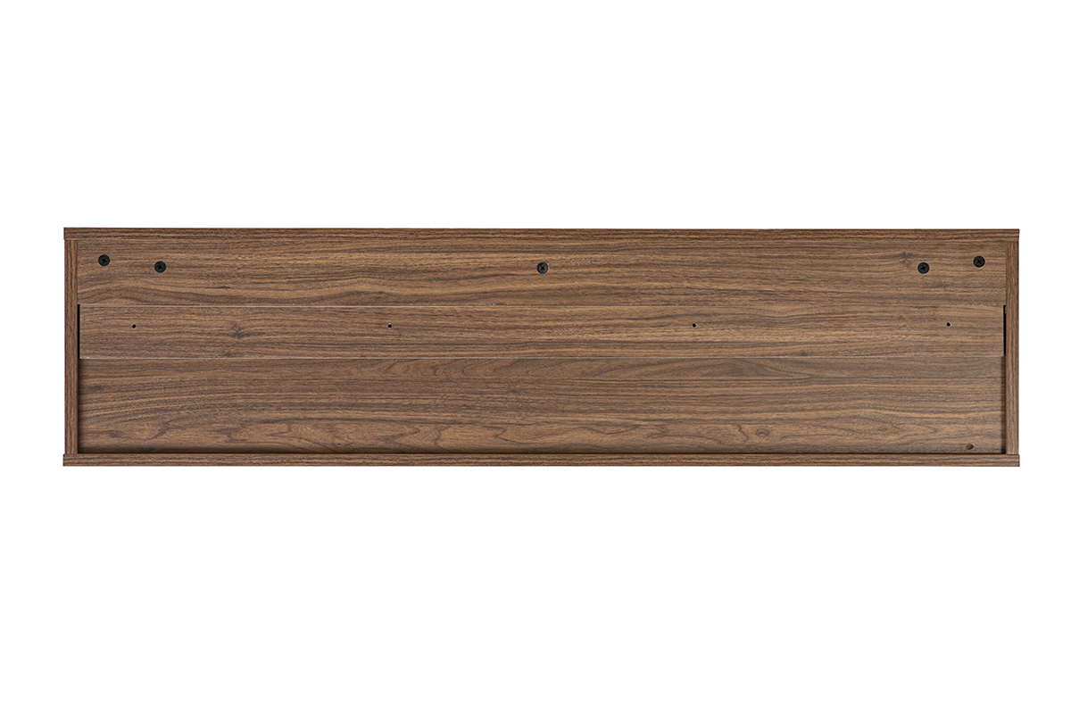 Meuble TV mural finition bois fonc� noyer L120 cm FLEXO