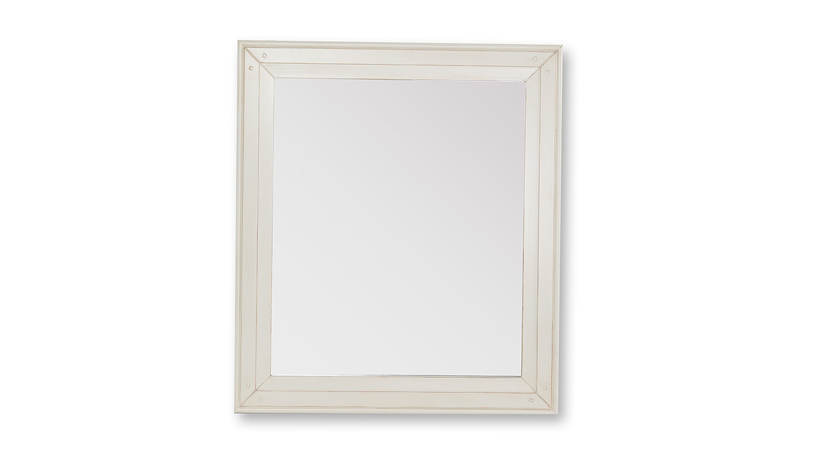 Miroir baroque blanc cass GUSTAVE