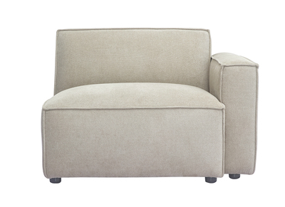 Module d'angle droit pour canapé en tissu chenille beige SPLIT
