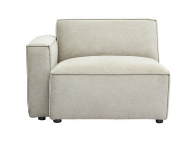 Module d'angle gauche pour canapé en tissu chenille beige SPLIT