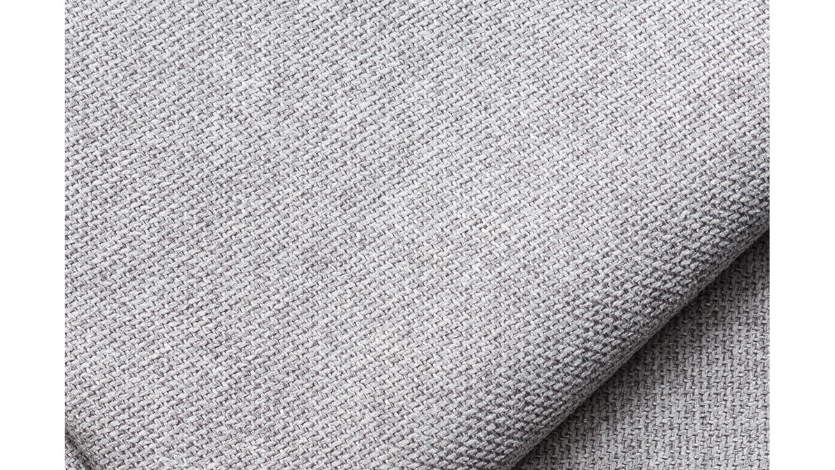 Module d'angle gauche pour canap en tissu gris clair PLURIEL