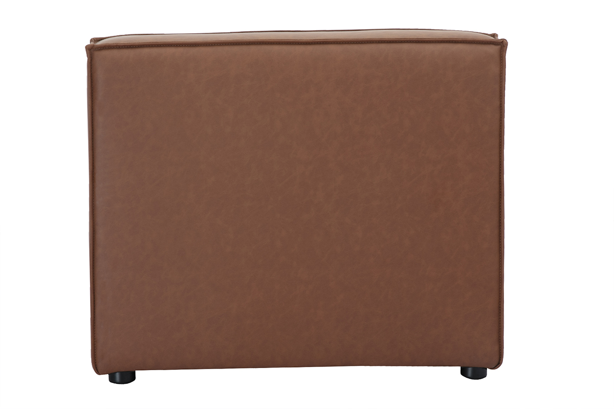 Module droit pour canap en cuir marron SPLIT