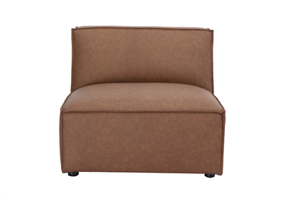 Module droit pour canapé en cuir marron SPLIT