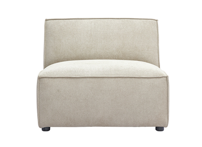 Module droit pour canapé en tissu chenille beige SPLIT