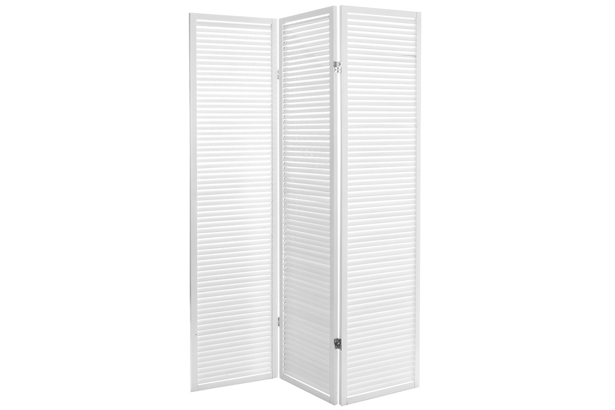 Paravent en bois blanc ROMANCE 