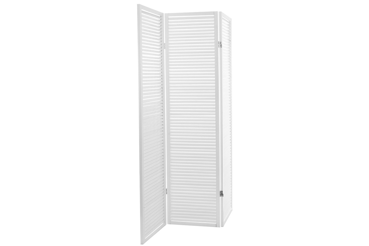 Paravent en bois blanc ROMANCE 