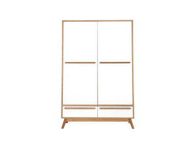 Penderie deux portes design scandinave HELIA - Penderie deux portes design scandinave HELIA