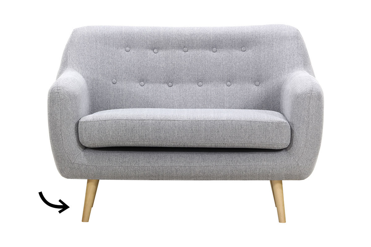 Pieds bois clair h�tre massif (lot de 4) OLAF