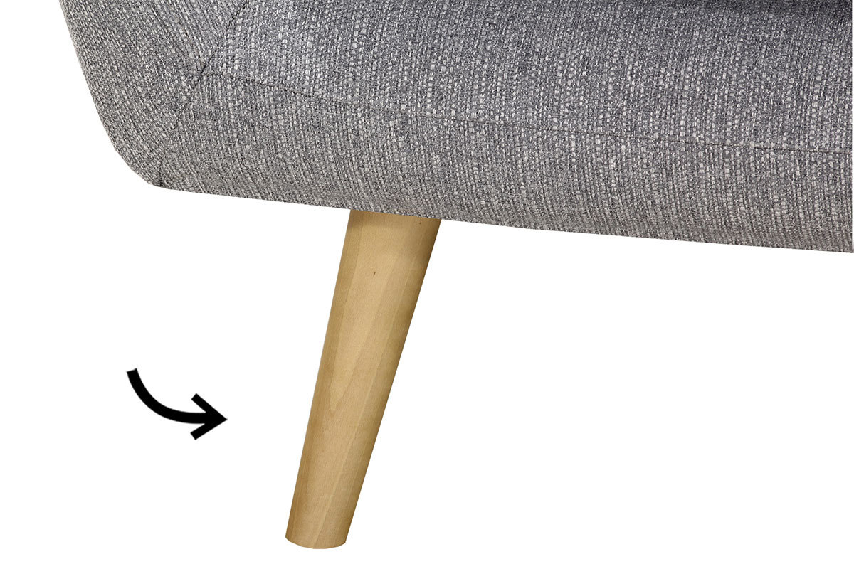 Pieds bois clair h�tre massif (lot de 4) OLAF