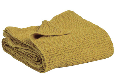 Plaid en coton lav&eacute; anis 140 x 200 cm YAM