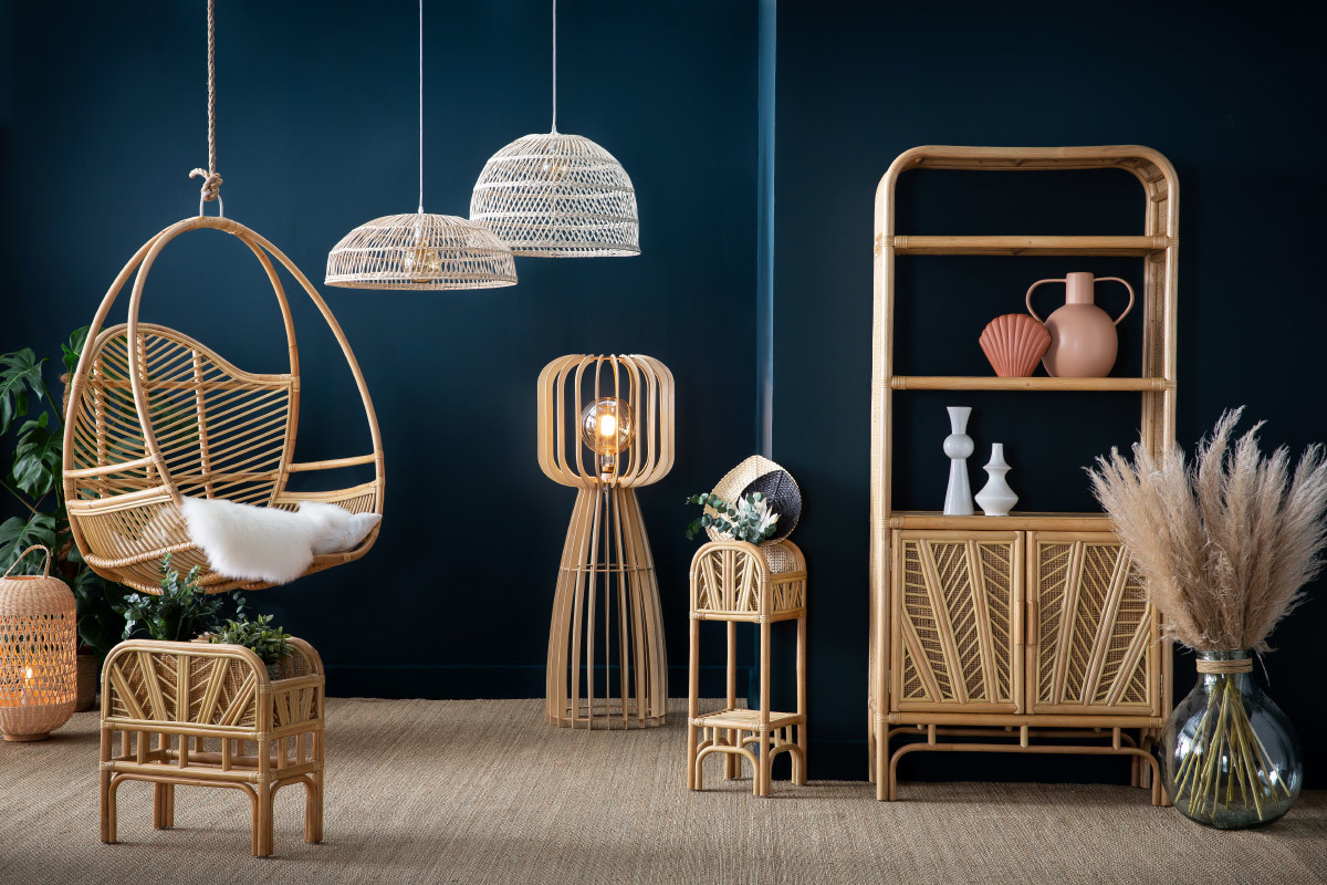 Porte-plantes en rotin GALON