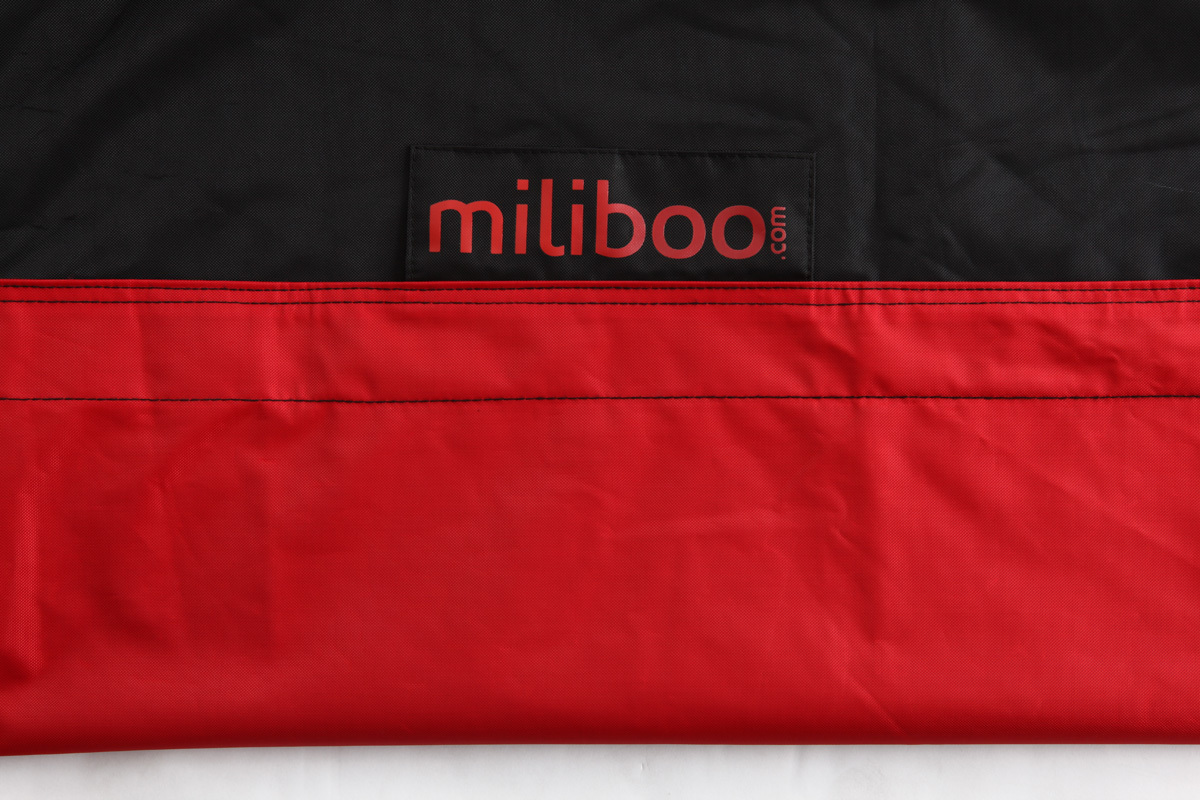 Pouf g�ant design polyester bicolore noir et rouge BIG MILIBAG