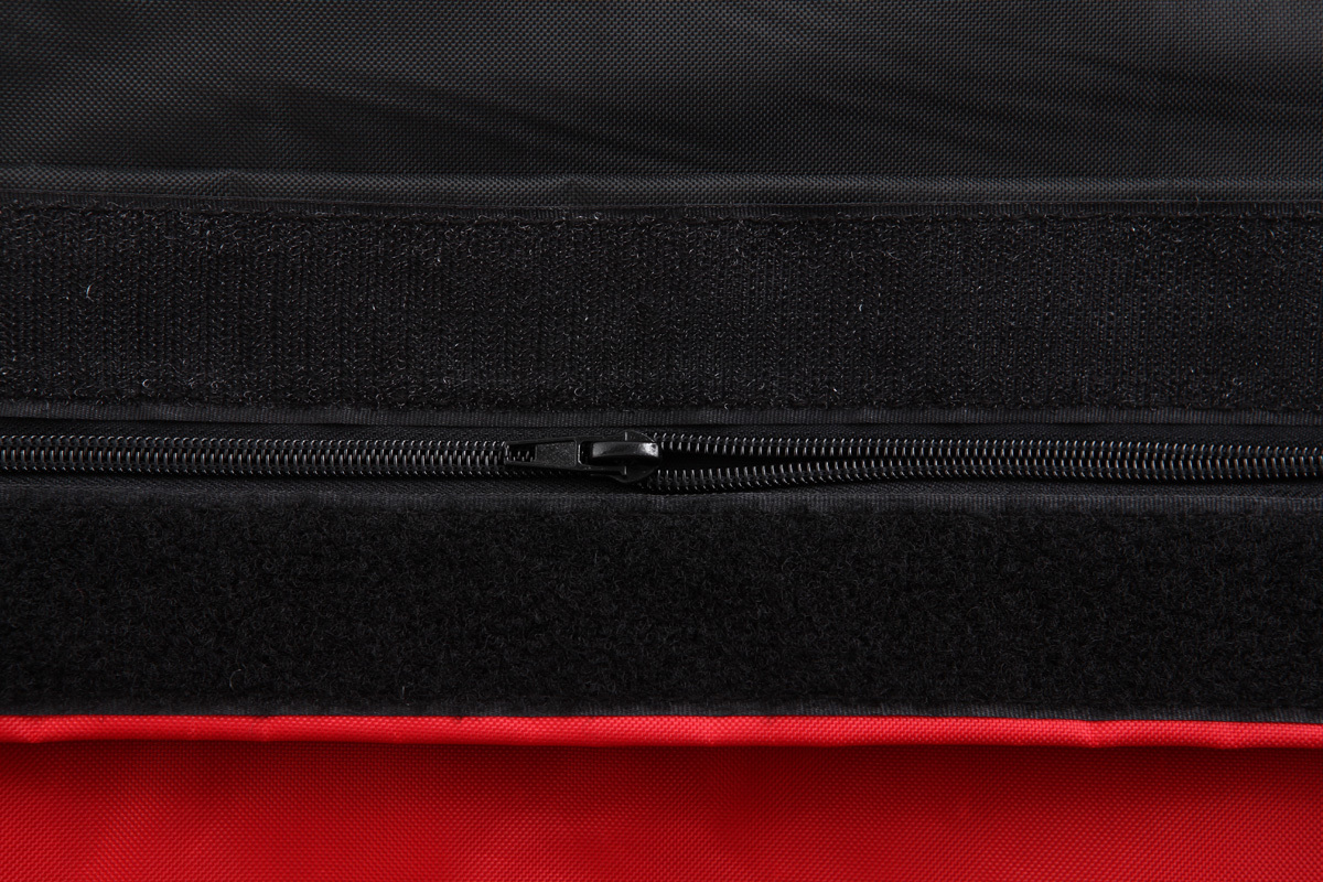 Pouf g�ant design polyester bicolore noir et rouge BIG MILIBAG