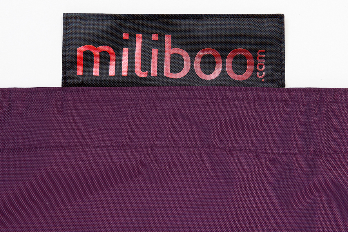 Pouf gant design prune BIG MILIBAG
