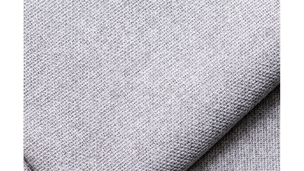 Pouf module de canap en tissu gris clair PLURIEL