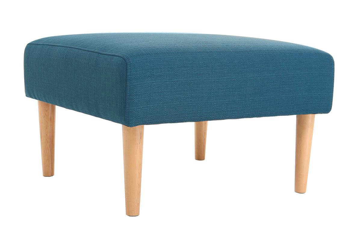 Pouf / repose pieds design bleu canard OSCAR