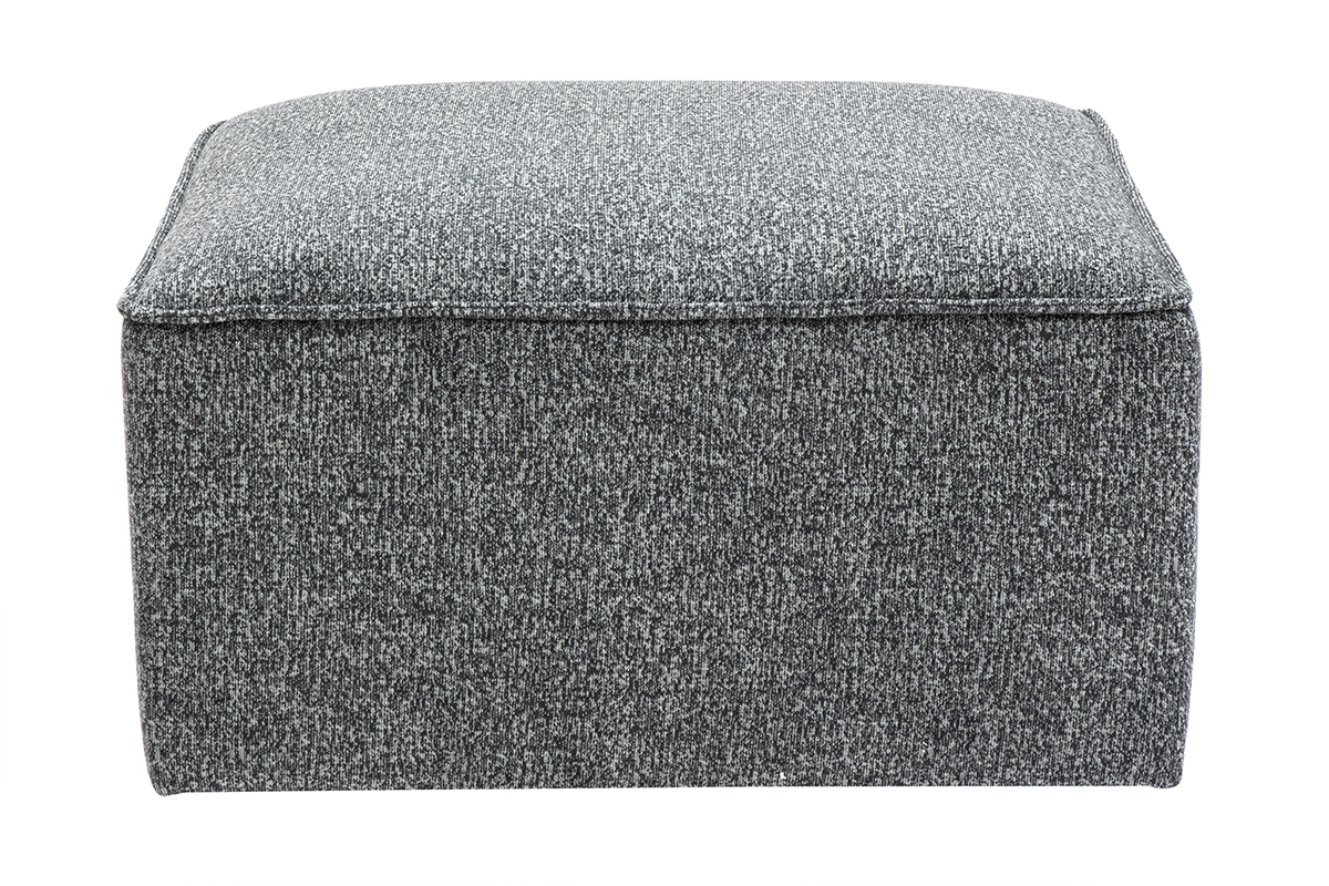Pouf repose pieds en tissu chin gris fonc KERRY