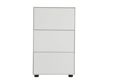 Rangement de bureau blanc mat 45x40 3 tiroirs MARK - Rangement de bureau blanc mat 45x40 3 tiroirs MARK