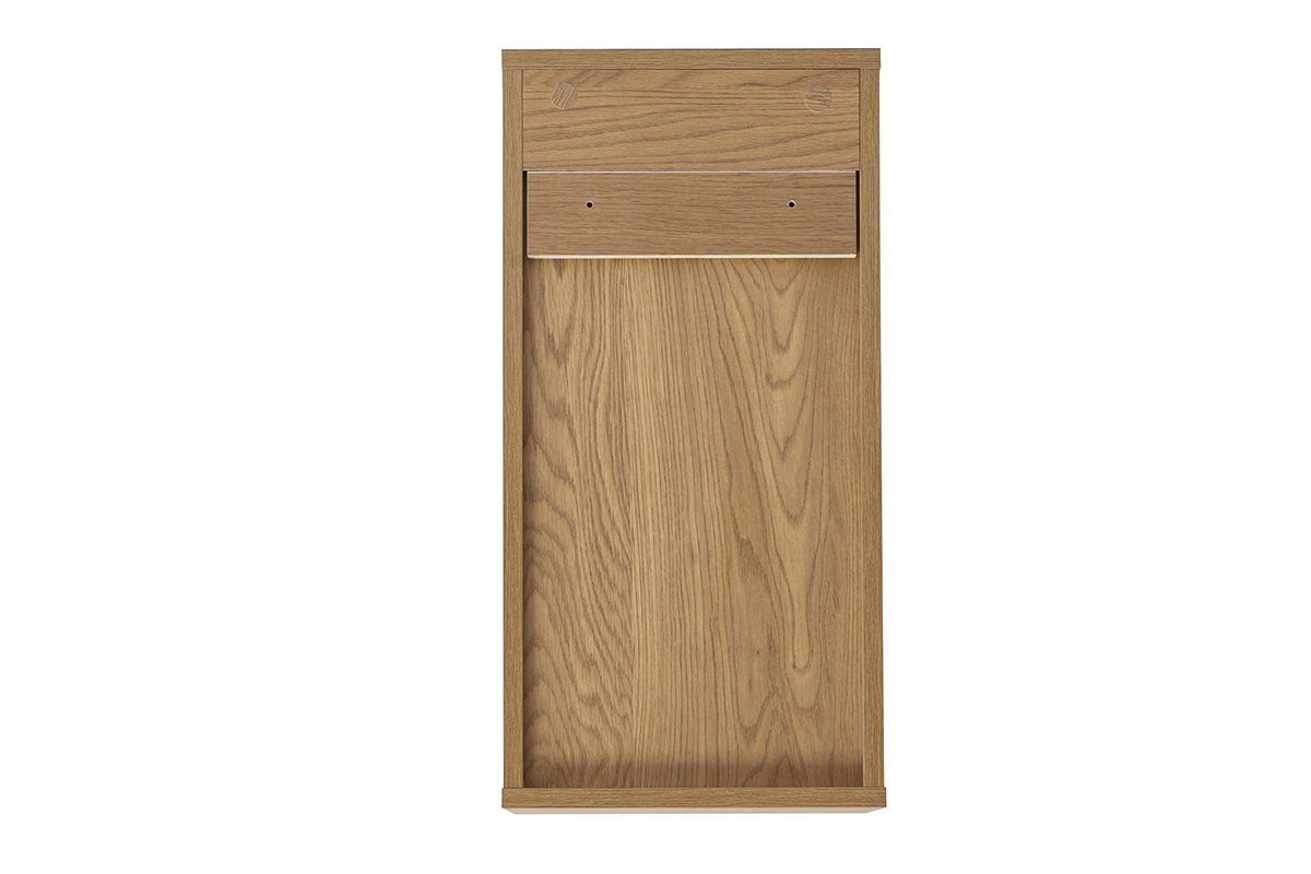 Rangement mural finition blanche et bois clair ch�ne L30 cm FLEXO
