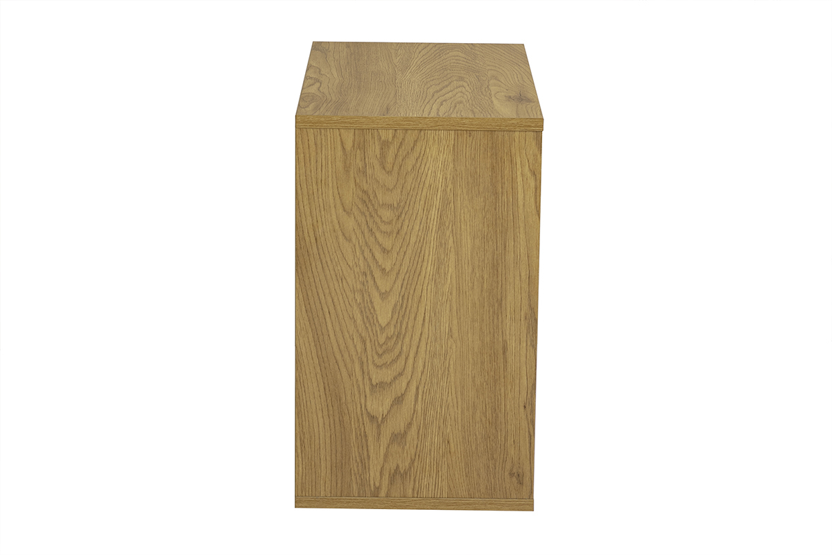 Rangement mural finition blanche et bois clair ch�ne L55 cm FLEXO