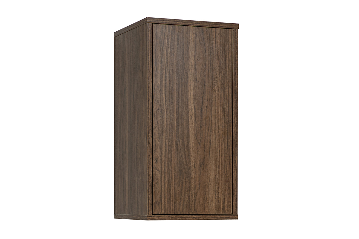 Rangement mural finition bois fonc� noyer L30 cm FLEXO