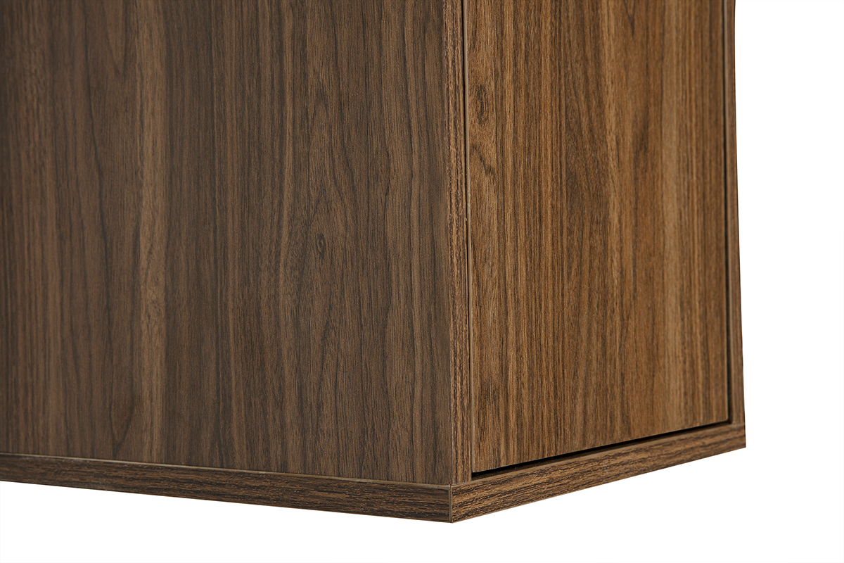Rangement mural finition bois fonc� noyer L30 cm FLEXO