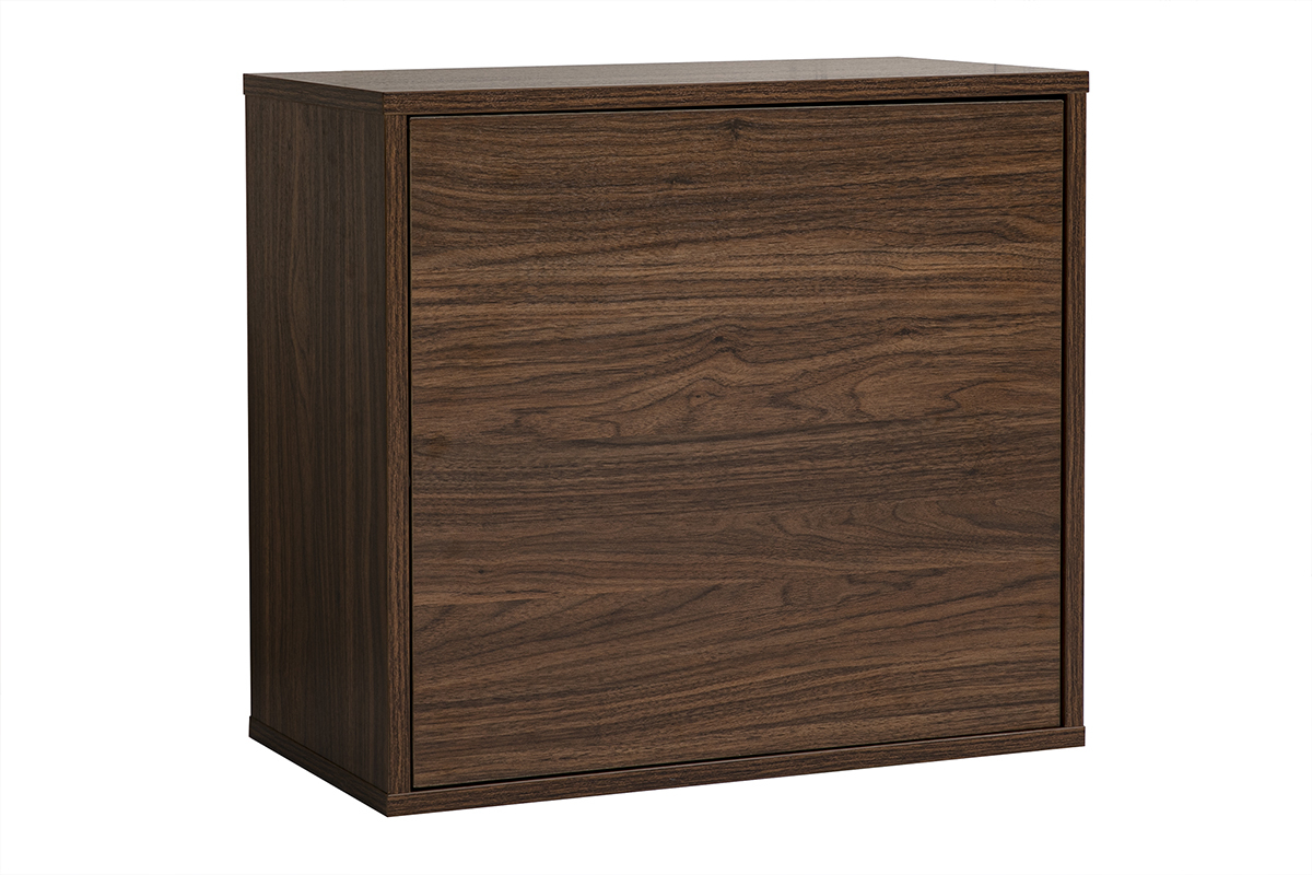 Rangement mural finition bois fonc� noyer L55 cm FLEXO