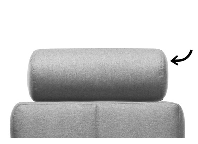 Repose-t&ecirc;te amovible en tissu gris clair ELFE