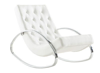 Rocking chair design blanc CHESTY