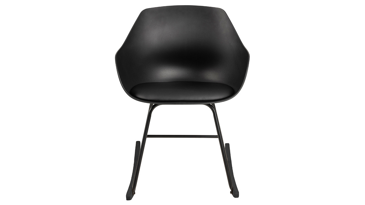 Rocking chair design noir KAALA