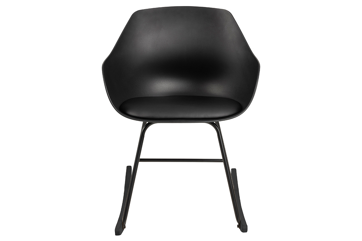 Rocking chair design noir KAALA