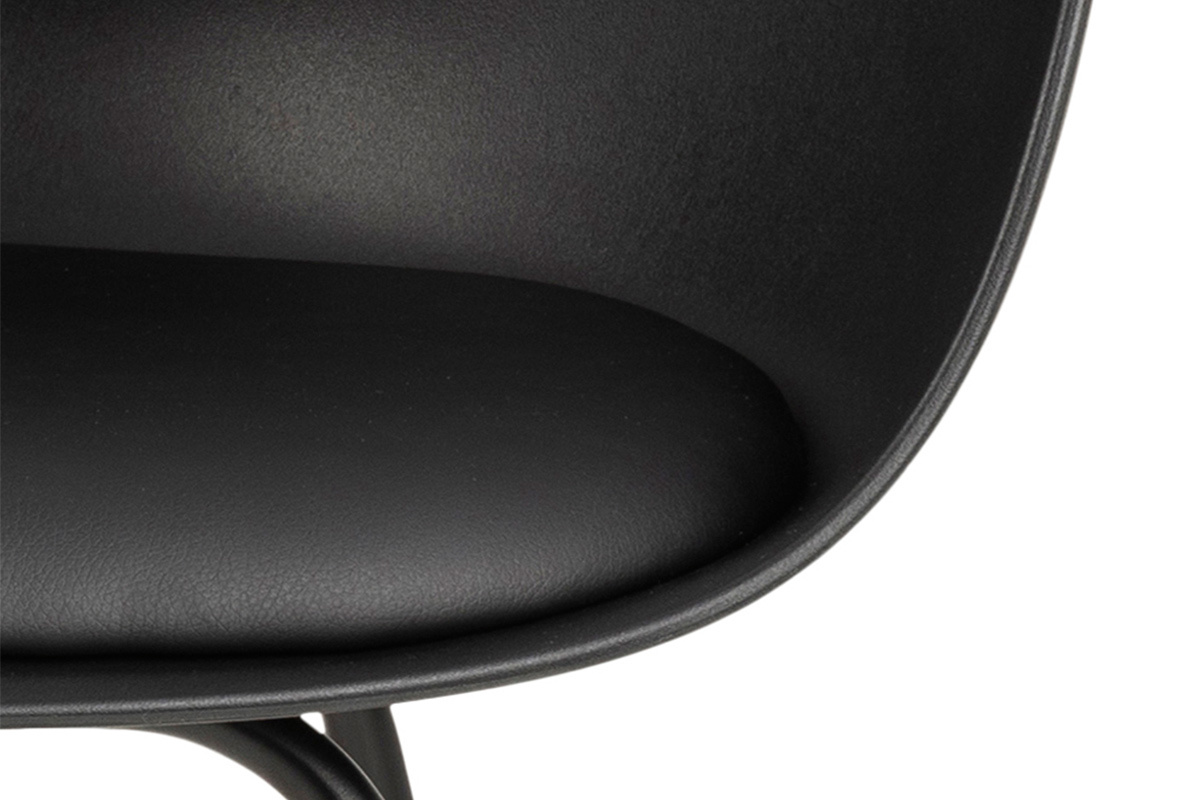 Rocking chair design noir KAALA