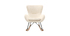 Rocking chair design tissu blanc effet peau de mouton ESKUA
