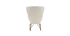 Rocking chair design tissu blanc effet peau de mouton ESKUA
